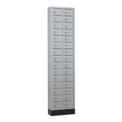 G�rkan Schlie�fachschrank, 2x15, Stahl, auf Sockel, 46 x 195 cm