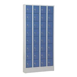 G�rkan Schlie�fachschrank, 4x8, Stahl, auf Sockel, 80 x 168 cm