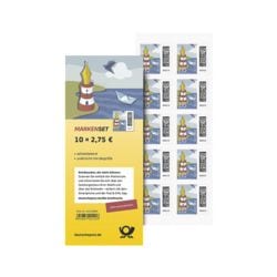 2,75 € Markenset Leuchtfederstift Deutsche Post, 10x Briefmarke selbstklebend