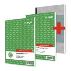 Sigel 2er-Set Formularbcher Lieferschein mit Empfangsschein SD011 inkl. Notizbuch