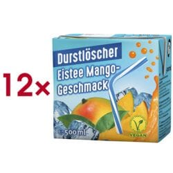 Durstl�scher 12er-Pack Erfrischungsgetr�nk �Durstl�scher Eistee Mango� 0,5 Liter