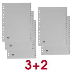 3+2 Aktion: OTTO Office Register, A4, A-Z 20-teilig, grau, Kunststoff