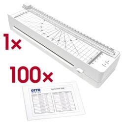 OTTO Office Laminiergert OL 220-C A4 inkl.Laminierfolien A4 100 Stck 80 mic antistatisch