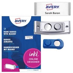 Avery Zweckform Namensschilder mit Magnet 70,0/30,0 mm 5 St�ck