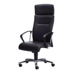 Nowy Styl Eco Lux Leder-Chefsessel, schwarz, mit Armlehnen