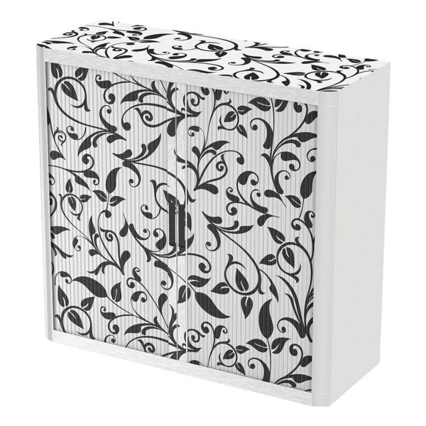 easyOffice Schrank abschließbar, 110 x 104 cm, Rollladen, Stahl / Kunststoff