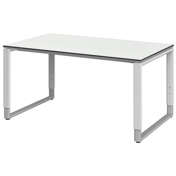 rhr Schreibtisch Objekt Plus 120 cm, Bgel-Fu wei/alufarben