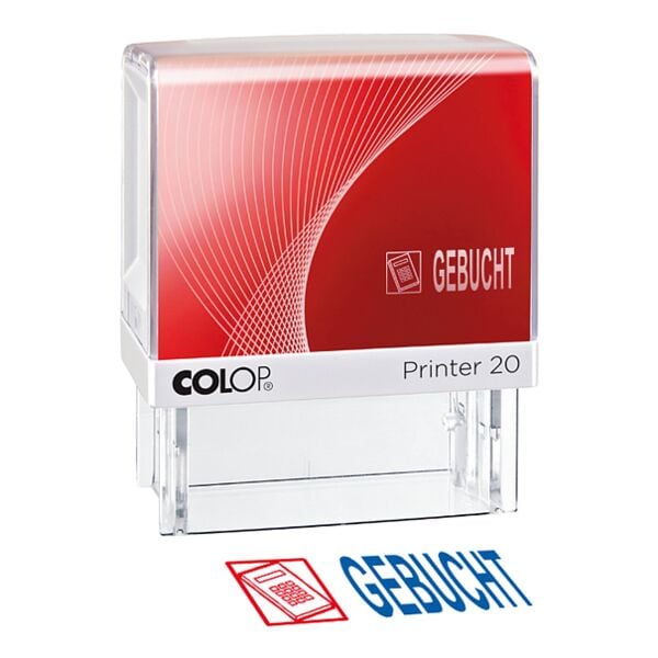 Colop SelbstfärbenderTextstempel »Printer 20/L Gebucht« mit Symbol Colop SelbstfärbenderTextstempel »Printer 20/L Gebucht« mit Symbol