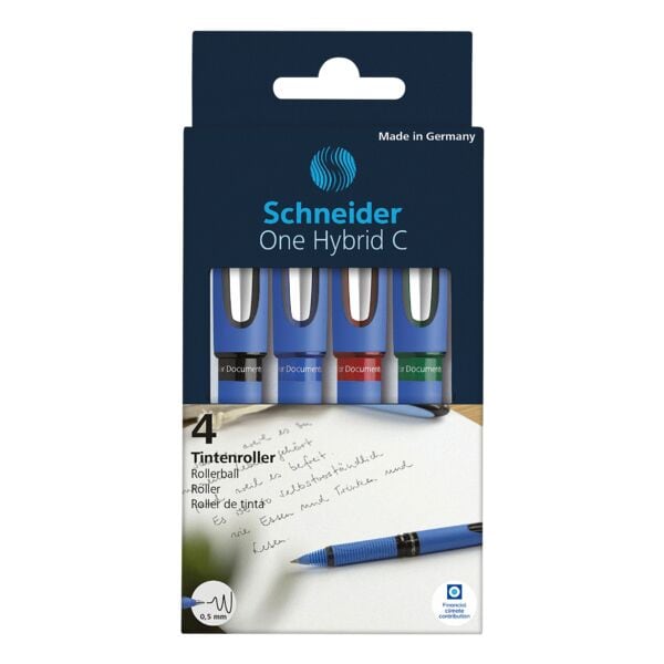 4x Tintenroller Schneider One Hybrid C 03