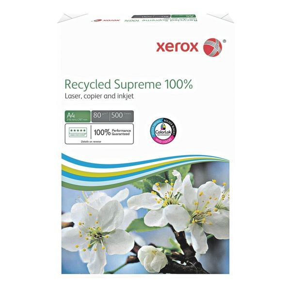 Multifunktionales Druckerpapier A4 Xerox Recycled Supreme 100% - 500 Blatt gesamt Multifunktionales Druckerpapier A4 Xerox Recycled Supreme 100% - 500 Blatt gesamt