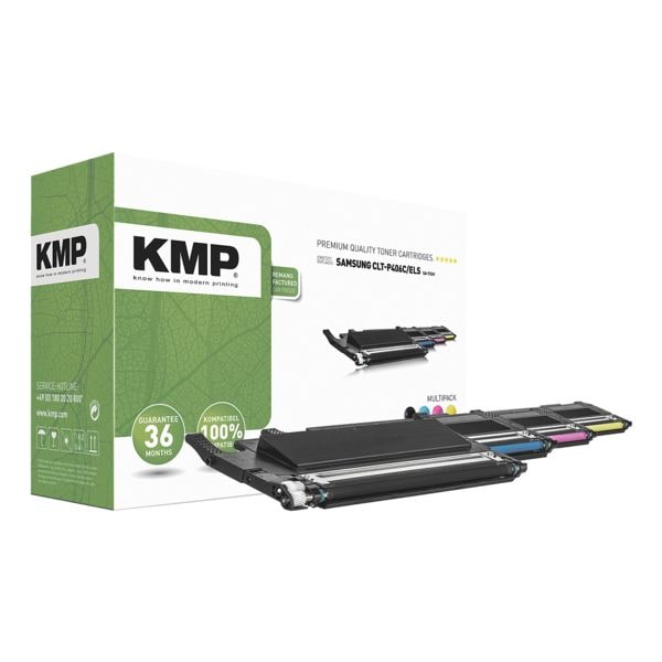 KMP Toner-Set ersetzt Samsung CLT-P406C/ELS