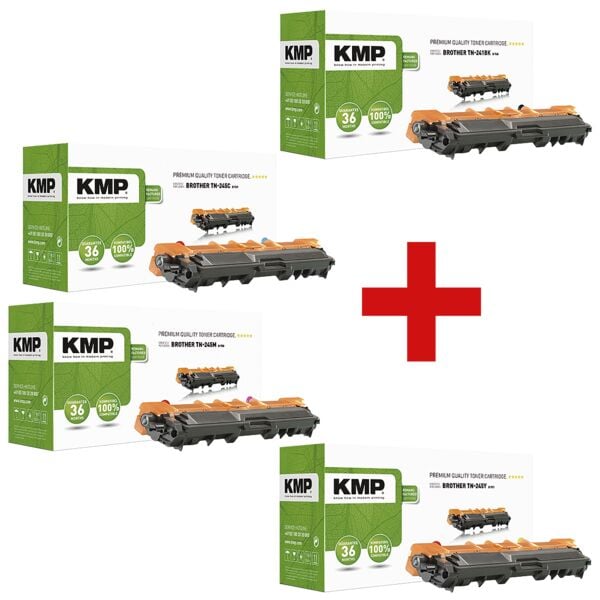 KMP Toner-Set ersetzt Brother »TN-241BK/C/M/Y« KMP Toner-Set ersetzt Brother »TN-241BK/C/M/Y«
