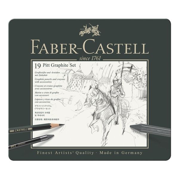 Faber-Castell Grafitstifte und Grafitkreiden mit Zubehr PITT Graphite Set