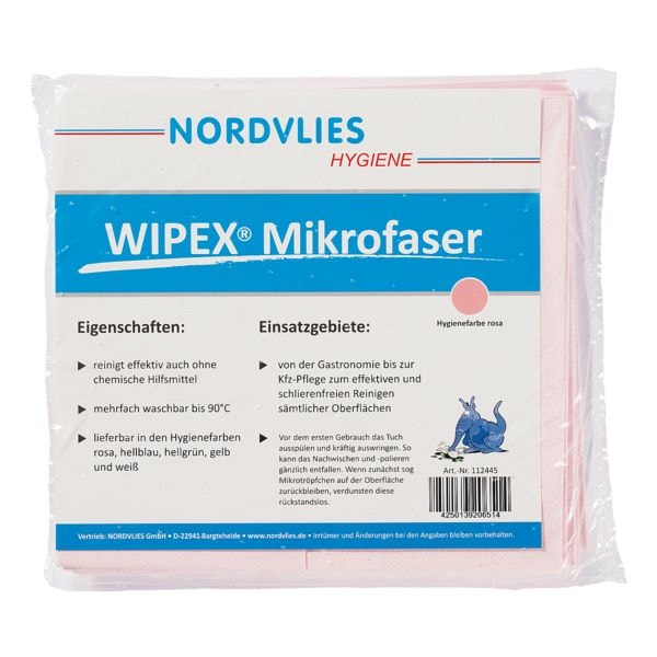 WIPEX Vlies-Mikrofasertuch 40 x 38 cm in Hygienefarben