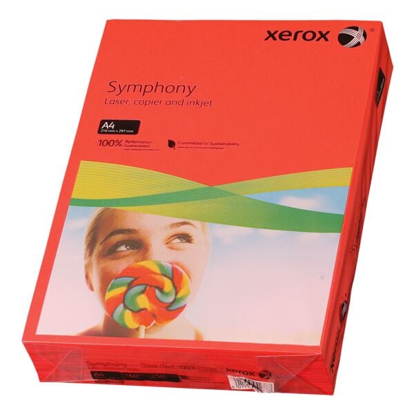 Farbiges Druckerpapier A4 Xerox Symphony - 250 Blatt gesamt