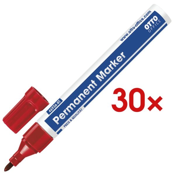 30x OTTO Office Permanent-Marker - Rundspitze, Strichstrke 1,5  - 3,0 mm (XB)