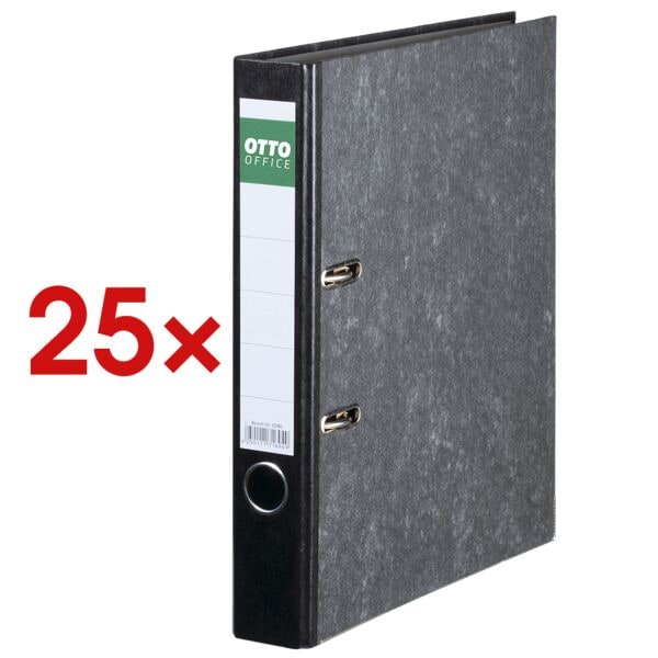 25x Ordner A4 OTTO Office Classic schmal, Wolkenmarmor