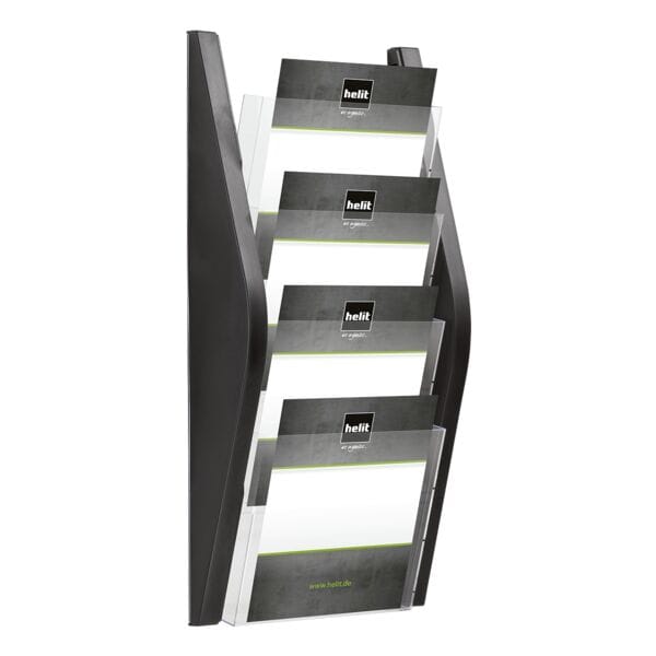 helit Wand-Prospekthalter »the arc« 4 x A4