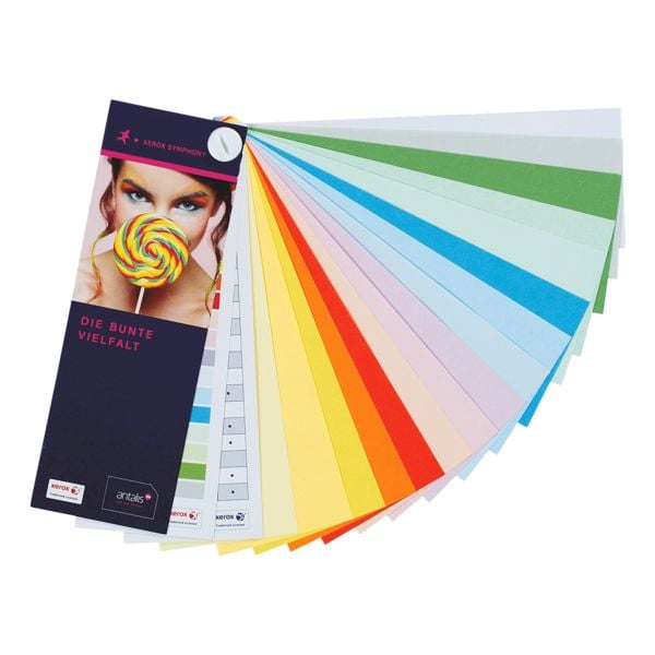 Farbfcher (Muster), zum Vergleich der Papierfarben