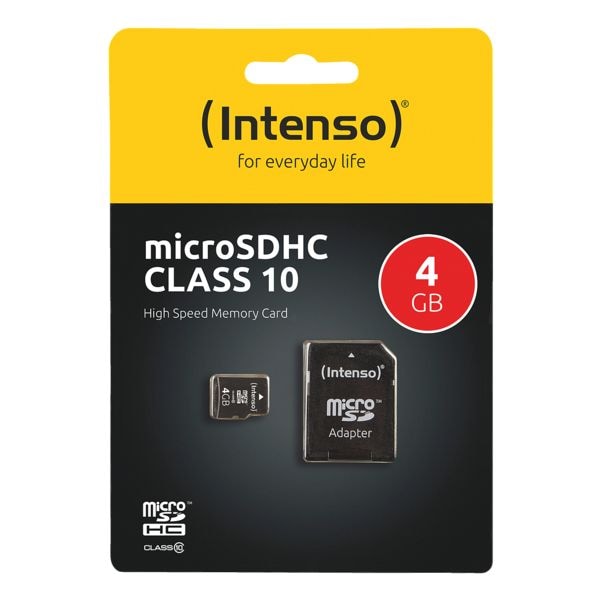 Intenso microSDHC-Speicherkarte Intenso Class10 4GB