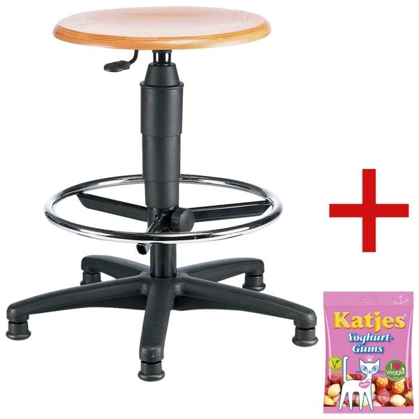 Topstar Sitzhocker »Tec 60 Holz Counter« inkl. Fruchtgummi »Joghurtgums« Topstar Sitzhocker »Tec 60 Holz Counter« inkl. Fruchtgummi »Joghurtgums«