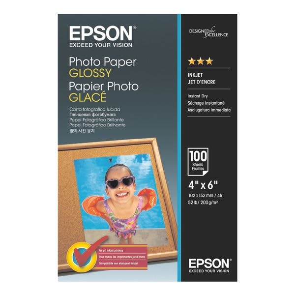 Epson Fotopapier Photo Paper Glossy (Spezialformat - 100 Blatt)