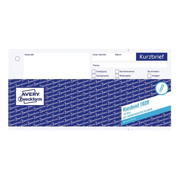 Avery Zweckform Formularbuch Kurzbrief (1-fach)