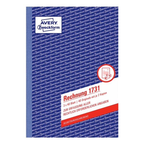 Avery Zweckform Formularbuch »Rechnung« A5, 3-fach, selbstdurchschreibend