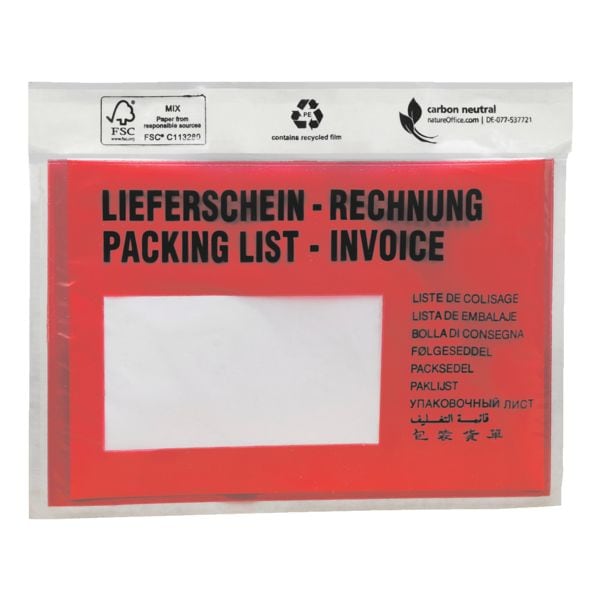 OTTO Office Dokumenten- & Lieferscheintaschen mit Aufdruck C6 250 Stück OTTO Office Dokumenten- & Lieferscheintaschen mit Aufdruck C6 250 Stück