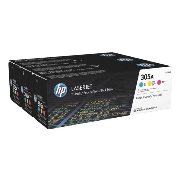 HP 3er-Set Druckkassetten »HP CF370AM«  HP 305A Multipack