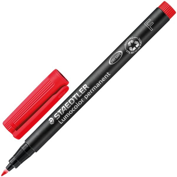 STAEDTLER Permanent-Marker Lumocolor permanent - Rundspitze, Strichstärke 0,6 mm