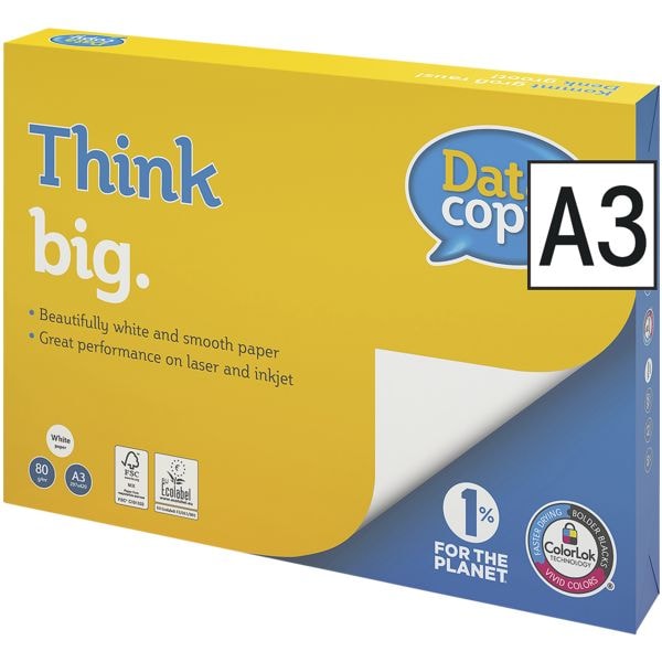 Multifunktionales Druckerpapier A3 Data-Copy Everyday Printing - 500 Blatt gesamt, 80g/qm