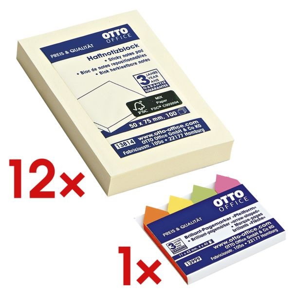 OTTO Office 7,5 x 5 cm, 1200 Blatt gesamt