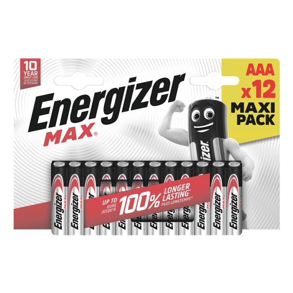 Energizer 12er-Pack Batterien Max Alkaline Micro / AAA / LR03