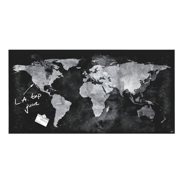 Sigel Glas-Magnettafel Artverum World Map, 91 x 46 cm