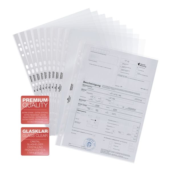 Durable Prospekthlle A4 glasklar, oben offen - 100 Stck