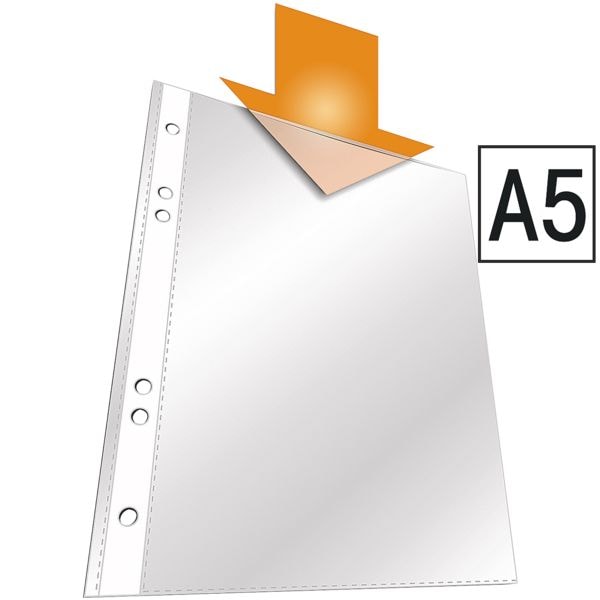 Durable Prospekthlle A5 genarbt, oben offen - 25 Stck