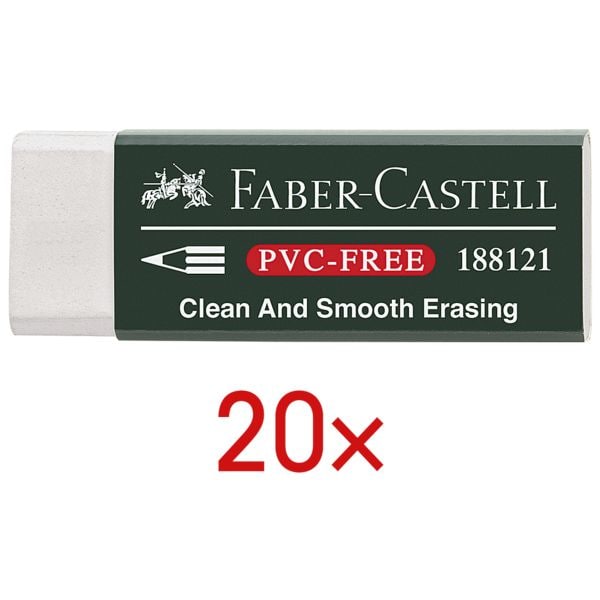 Faber-Castell 20 Kunststoff-Radierer