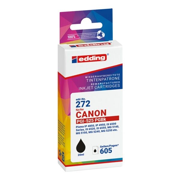 Edding Tintenpatrone ersetzt Canon PGI-525 BK