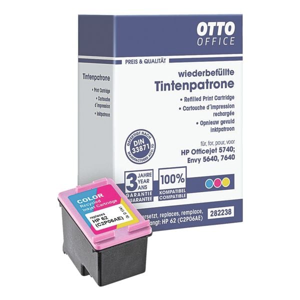 OTTO Office Tintenpatrone ersetzt Hewlett Packards »C2P06A« Nr. 62 cyan, magenta und gelb