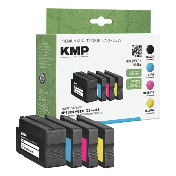 KMP Tintenpatronen-Set ersetzt Hewlett Packard C2P43AE Nr.950 (XL) /951 (XL)