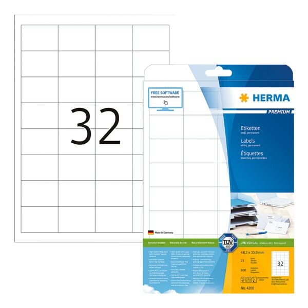 Herma 800er-Pack Universal-Klebeetiketten »4200« Herma 800er-Pack Universal-Klebeetiketten »4200«