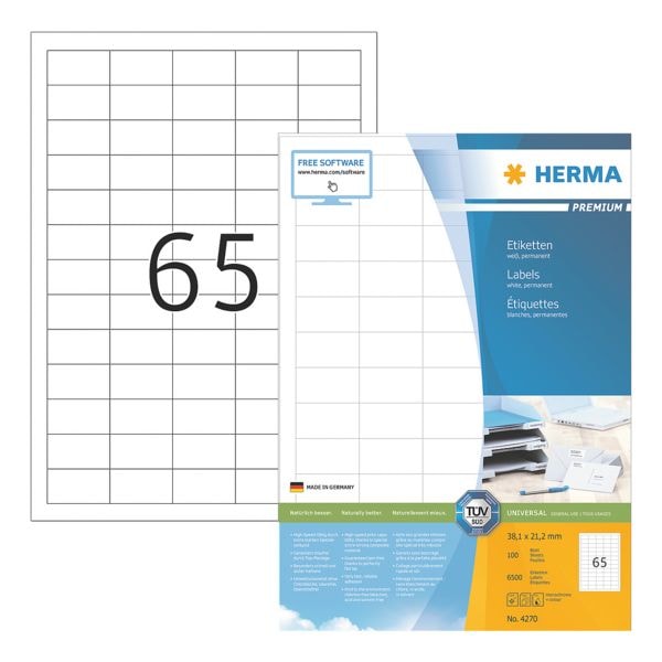 Herma 6500er-Pack Universal-Klebeetiketten 4270