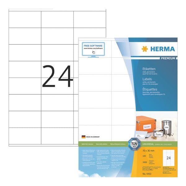 Herma 2400er-Set Universal-Klebeetiketten »4453« Herma 2400er-Set Universal-Klebeetiketten »4453«