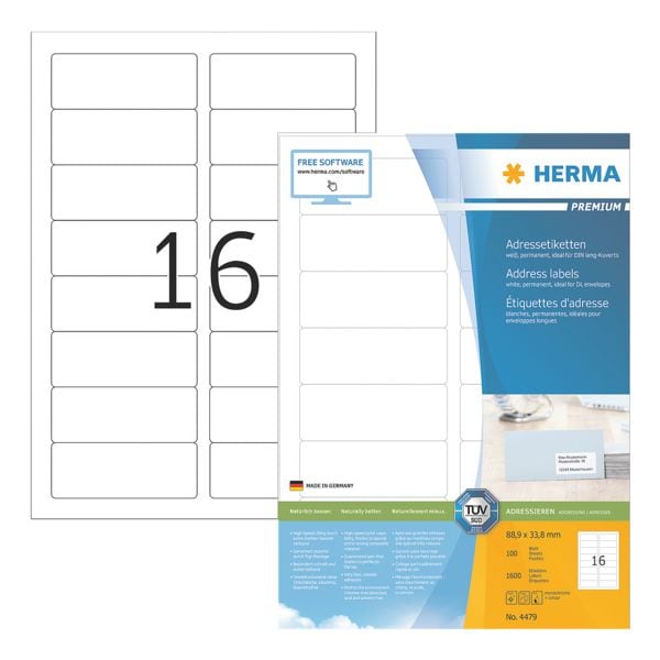 Herma 1600er-Set Universal-Klebeetiketten 4479