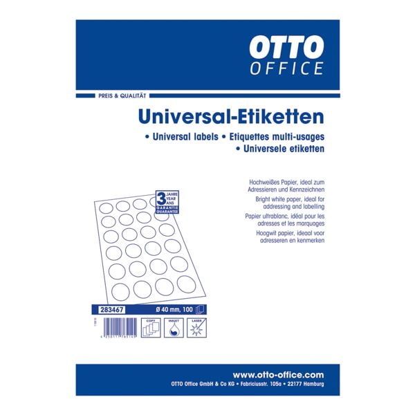 OTTO Office 2400er-Set Universal-Klebeetiketten