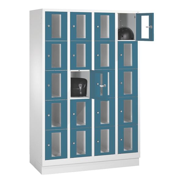 CP Schließfachschrank Classic A, 4x5, Stahl / Acrylglas, auf Sockel, 119 x 180 cm CP Schließfachschrank Classic A, 4x5, Stahl / Acrylglas, auf Sockel, 119 x 180 cm