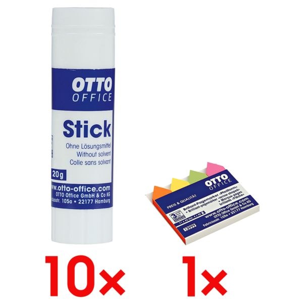 OTTO Office 10 Klebestifte »Stick« ink. 1x Pagemarker »Pfeil« OTTO Office 10 Klebestifte »Stick« ink. 1x Pagemarker »Pfeil«
