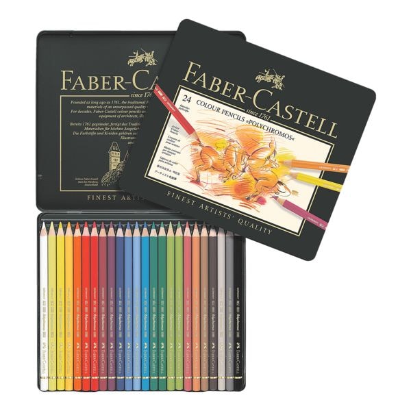 Faber-Castell 24er-Etui Farbstifte Polychromos