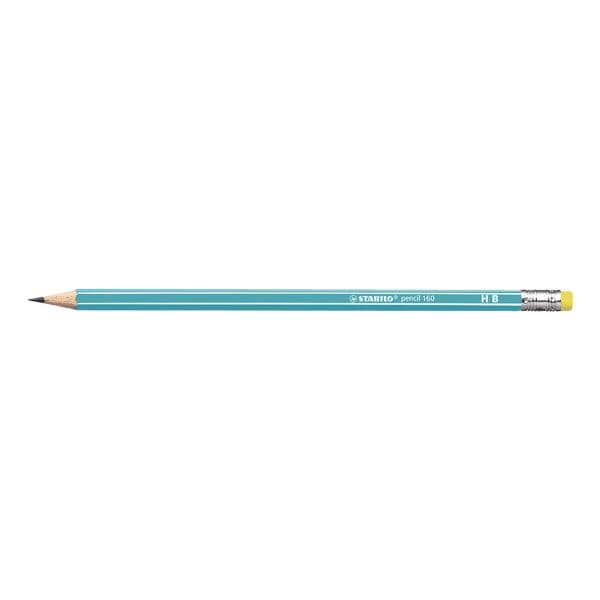 12x Bleistift STABILO pencil 160, HB, mit Radiergummi